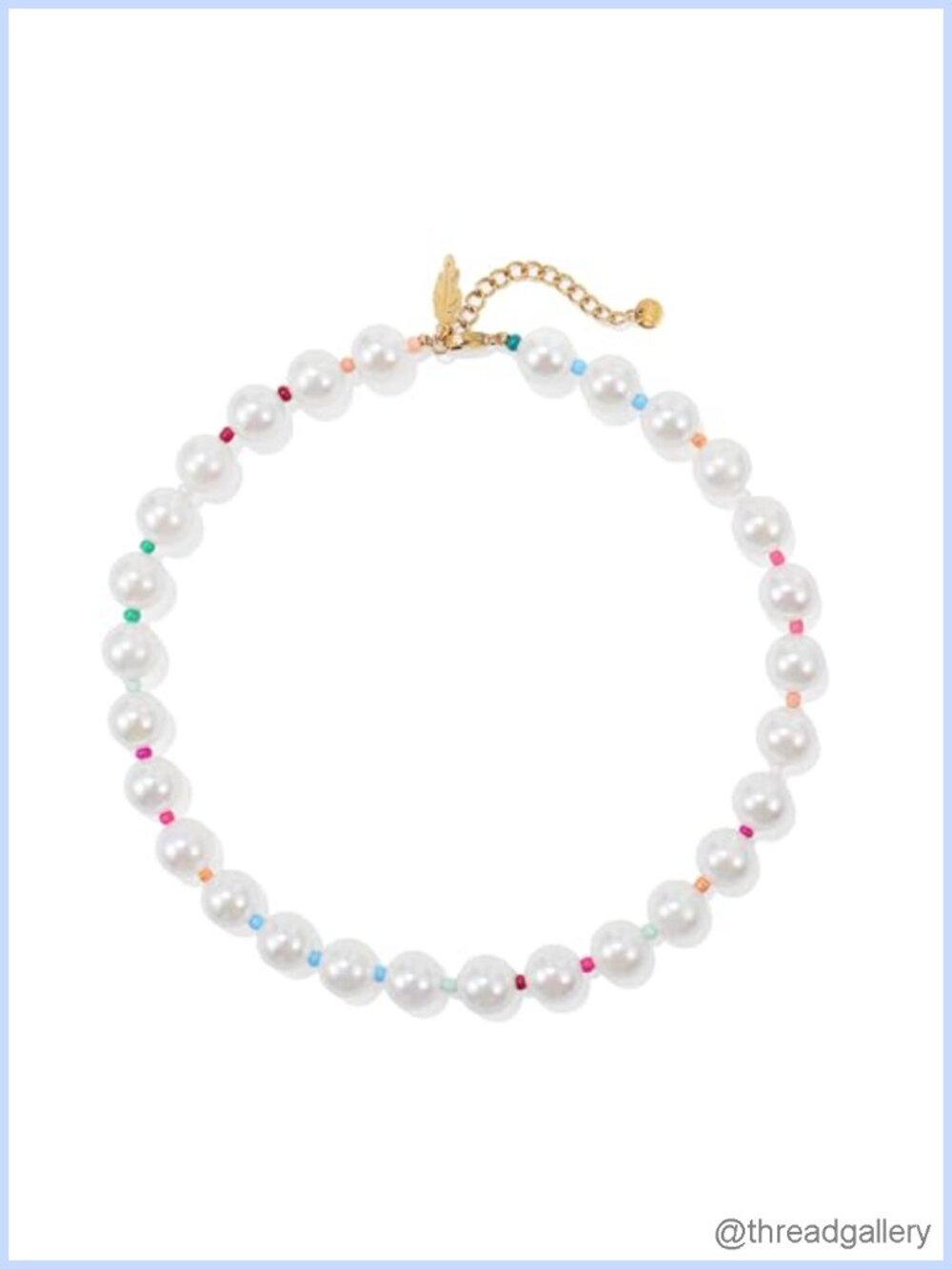 Chunky Beaded Gemstone Necklace Stainless Steel Boho Choker Summer Jewelry